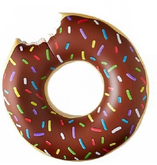 Надувной круг пончик Гигант шоколадный 120см