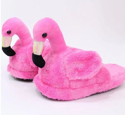 Тапки Фламинго ярко-розовые